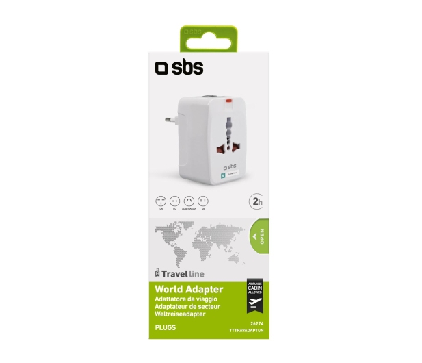 SBS Adapter Do Gniazdka EU/UK/US/Australia - 1436428 - zdjęcie 2